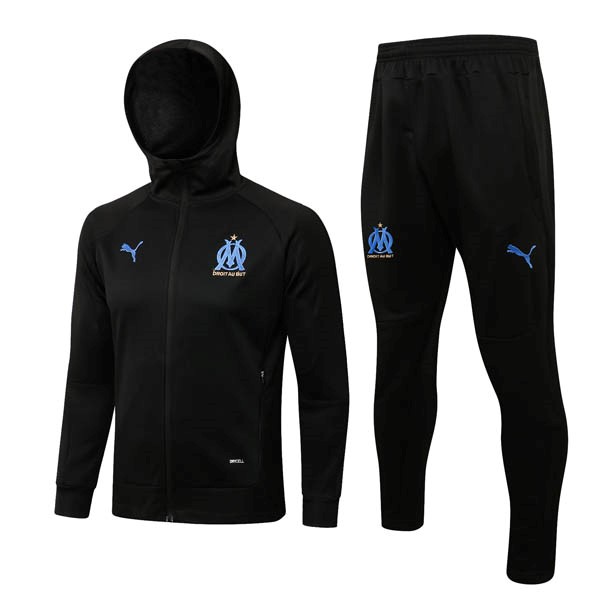 Hoodies Komplett Set Marseille 2022-2023 Schwarz